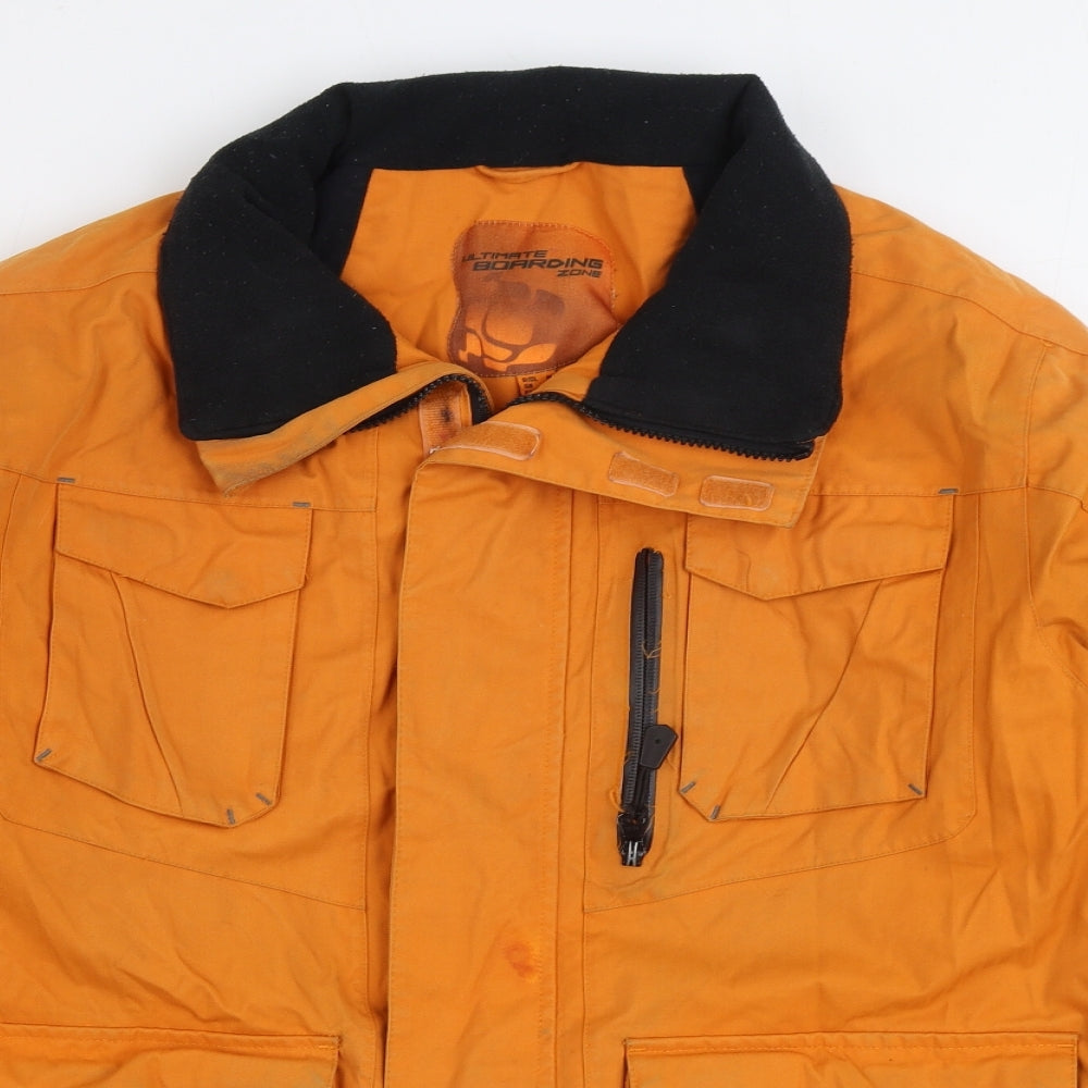 Ultimate Boarding Zone Mens Orange Jacket Size M Zip - Ski Jacket