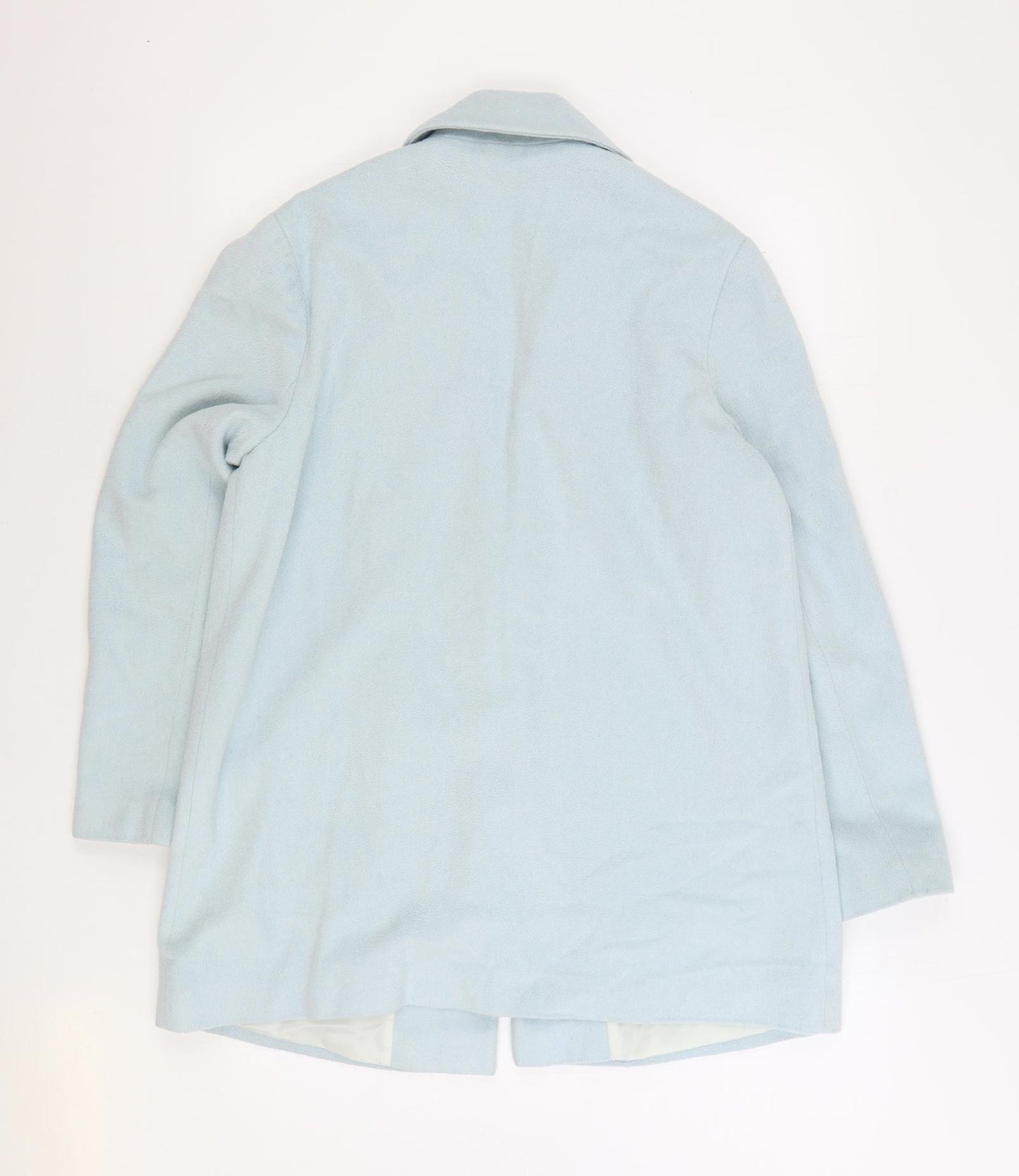 Atmosphere Womens Blue Overcoat Coat Size 12 Button