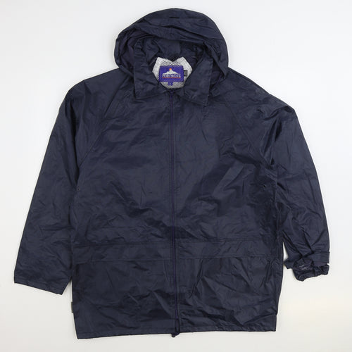 Portwest Mens Blue Rain Coat Coat Size L Zip