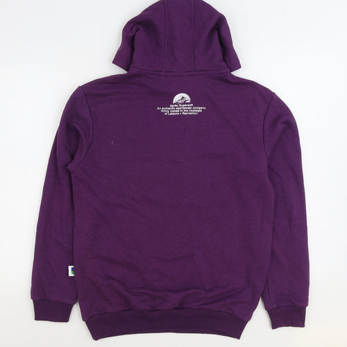 Aprex Supersoft Mens Purple Cotton Pullover Hoodie Size S