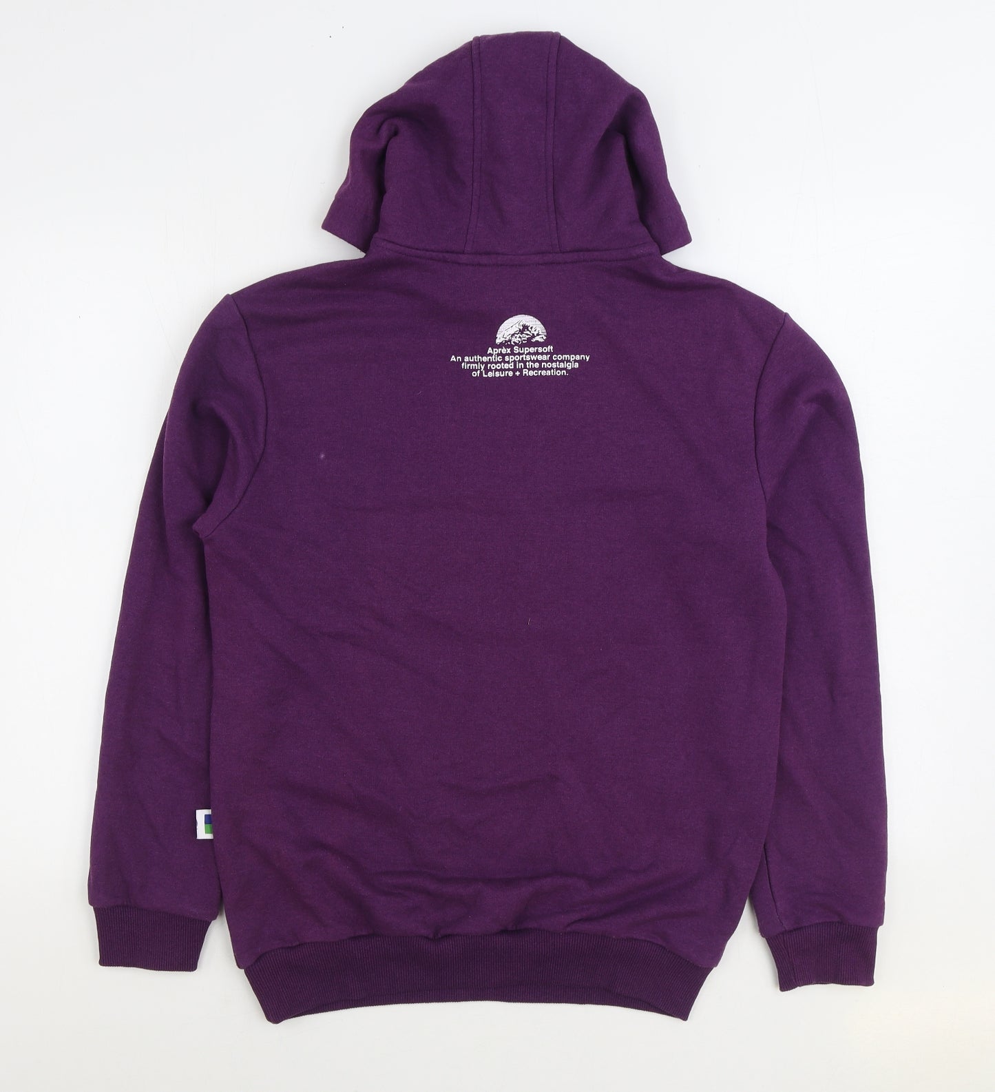 Aprex Supersoft Mens Purple Cotton Pullover Hoodie Size S