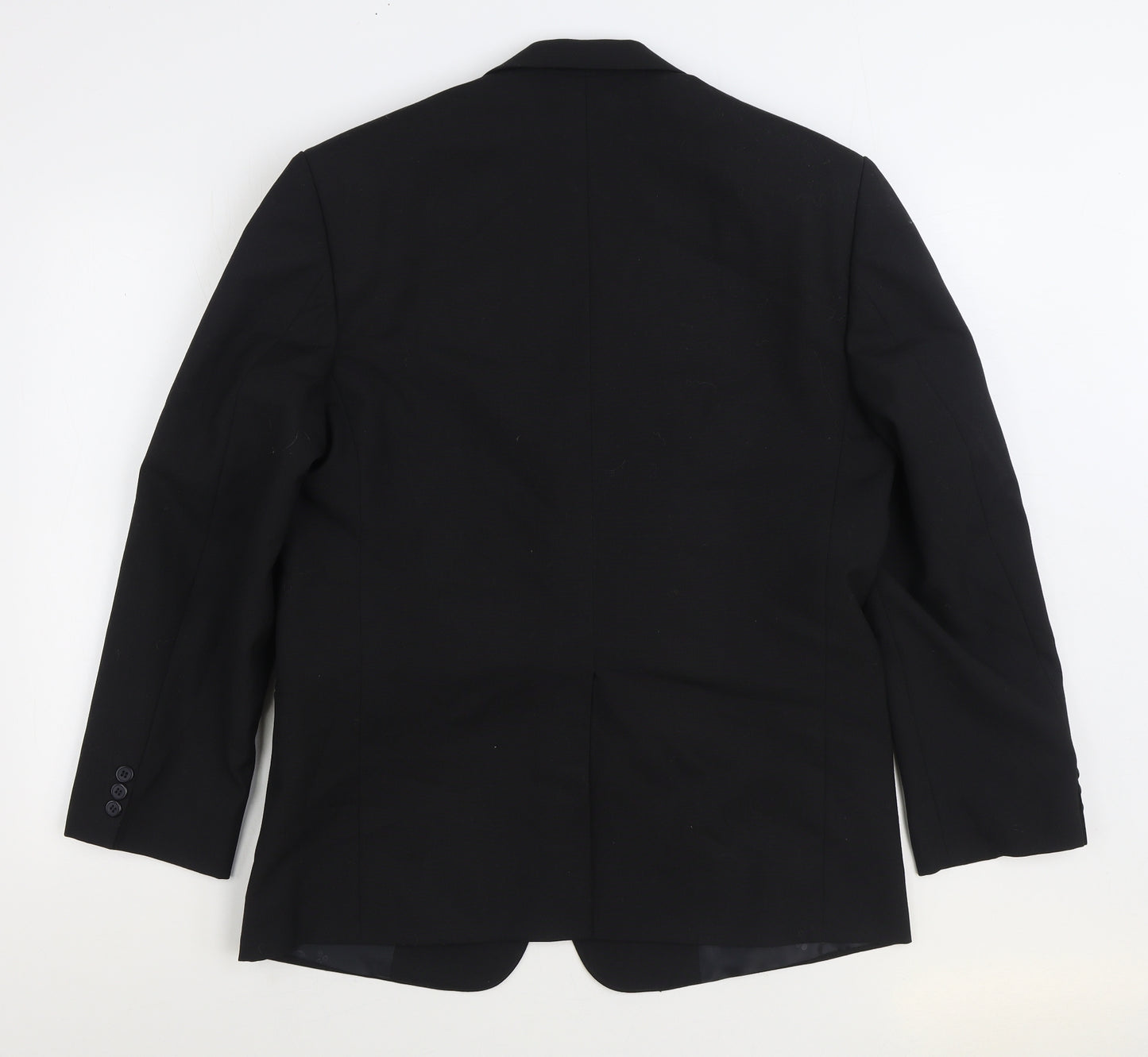 Elegance International Mens Black Polyester Jacket Suit Jacket Size 38