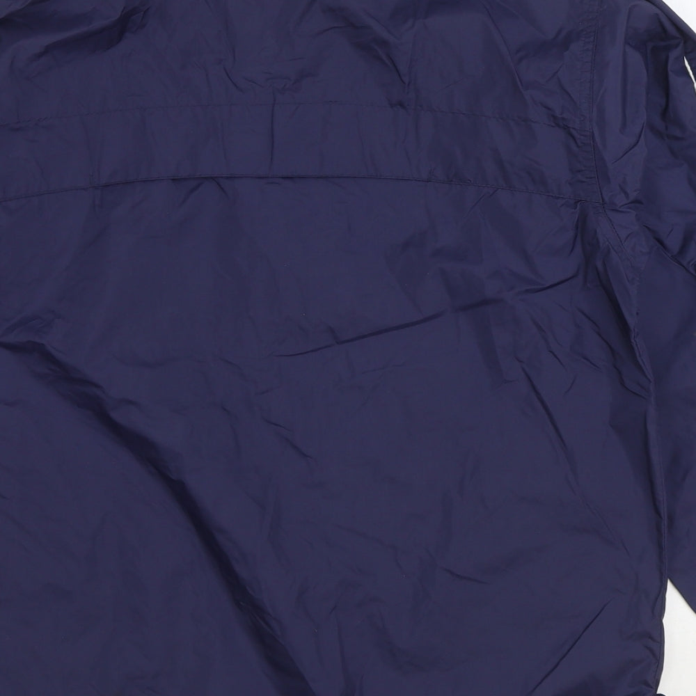Umbro Mens Blue Rain Coat Coat Size S Zip