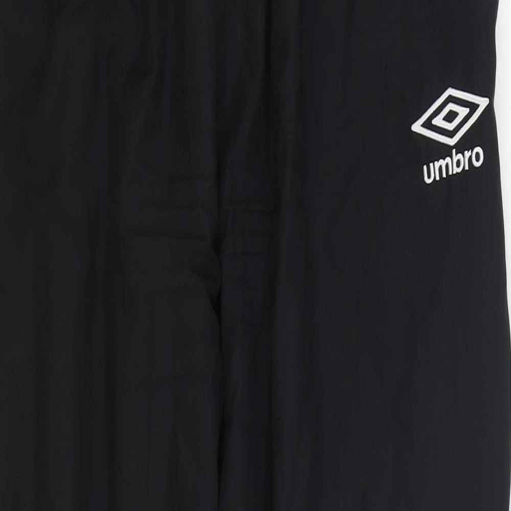 Umbro Mens Black Polyester Jogger Trousers Size XL L30 in Regular Drawstring