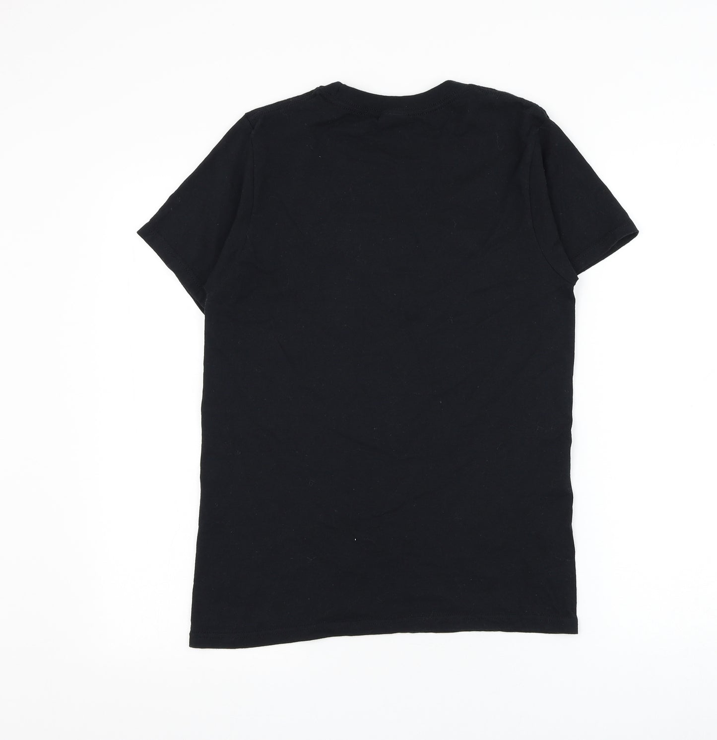 Yazbek Mens Black Cotton T-Shirt Size S Round Neck - Las Vegas