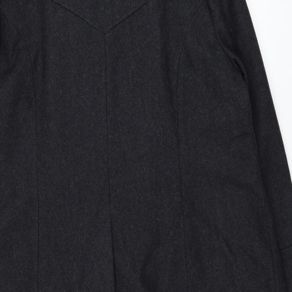 Ann Harvey Womens Grey Military Jacket Coat Size 20 Button