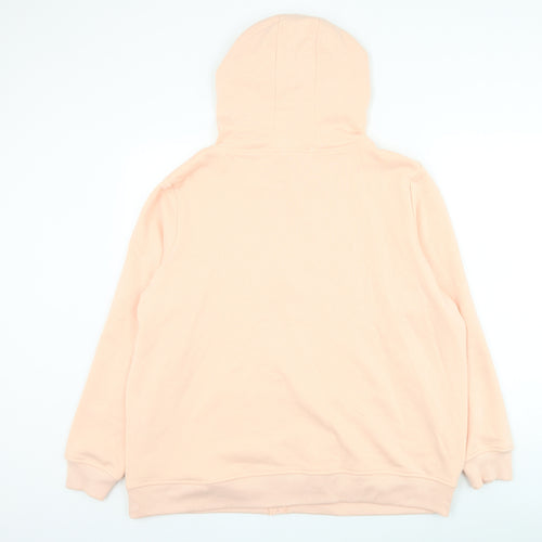 Primark Womens Pink Cotton Full Zip Hoodie Size 22 Zip