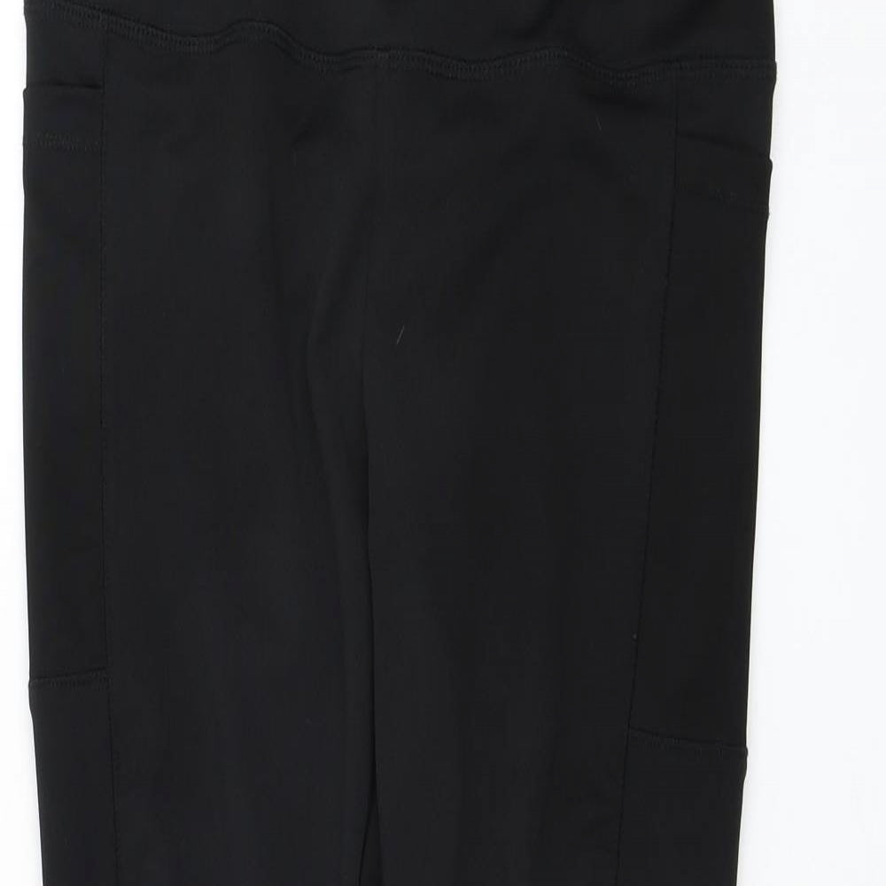 Shosho Womens Black Polyester Compression Leggings Size L L27 in Regular Pullover