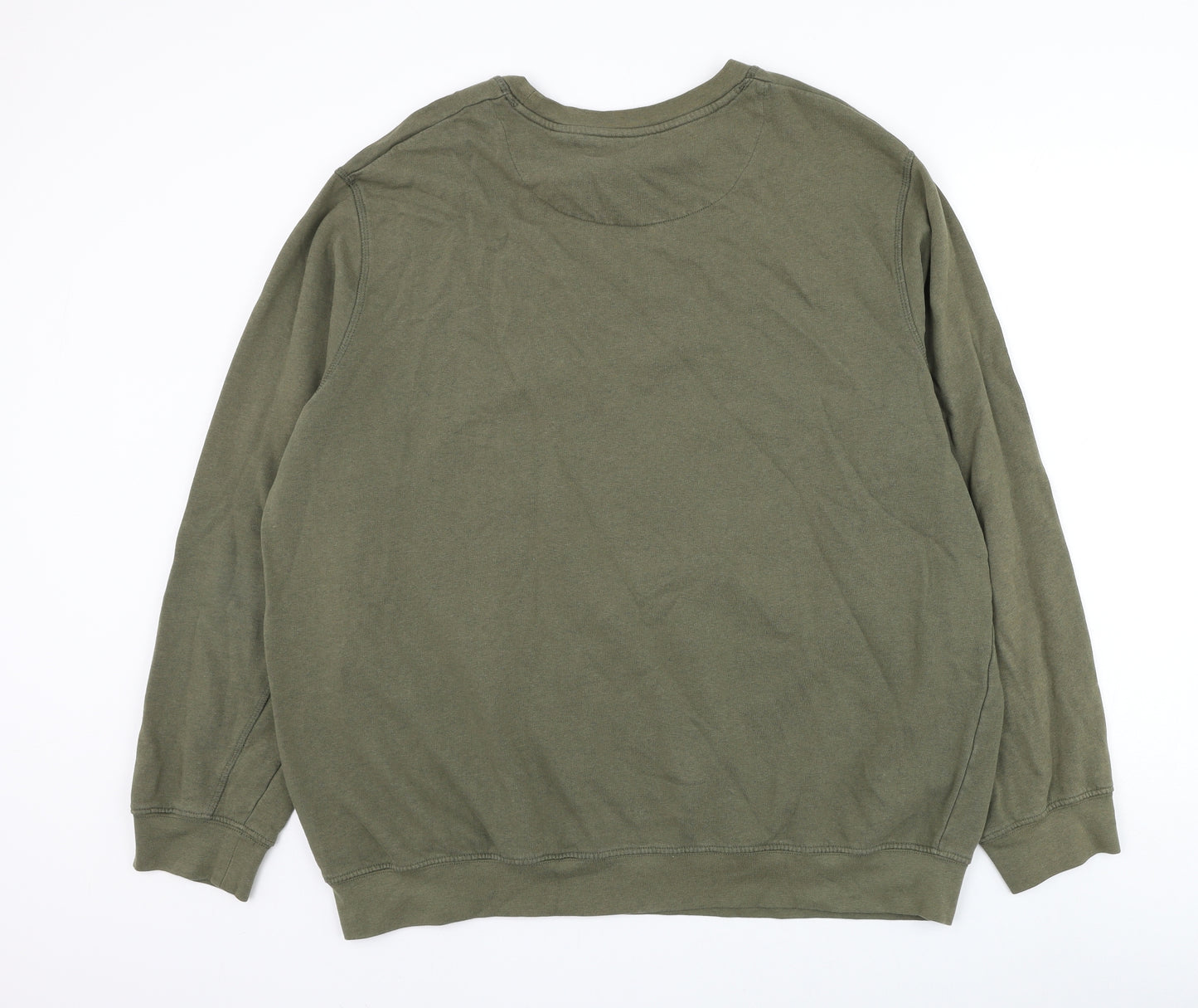 Jacamo Mens Green Cotton Pullover Sweatshirt Size 2XL