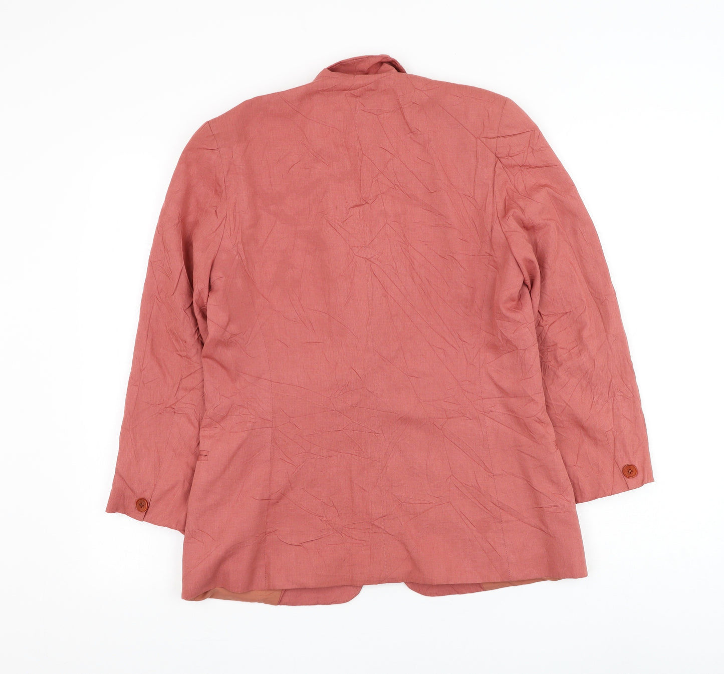 Preworn Womens Pink Jacket Blazer Size 10 Button