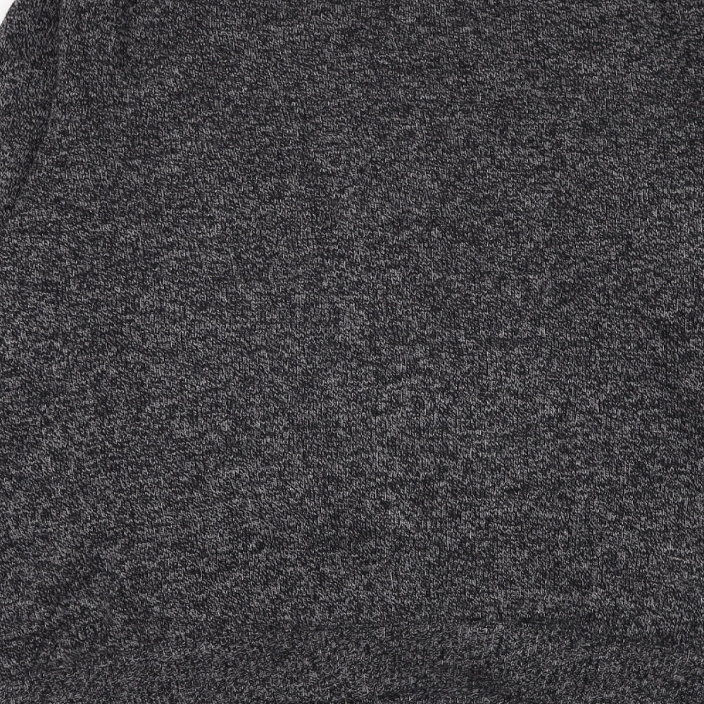 Marks and Spencer Mens Grey Mock Neck Wool Full Zip Jumper Size 2XL