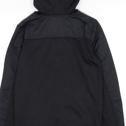 KWD Mens Black Polyester Full Zip Hoodie Size XS