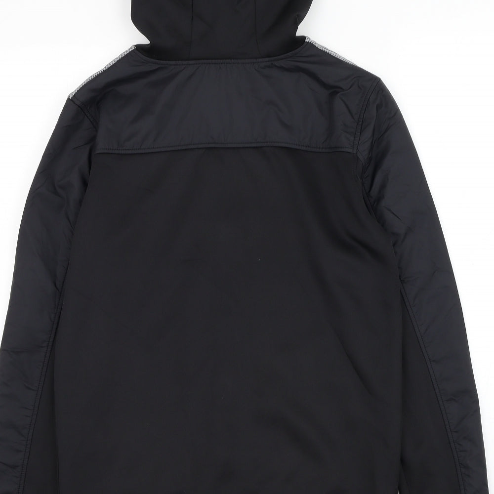 KWD Mens Black Polyester Full Zip Hoodie Size XS