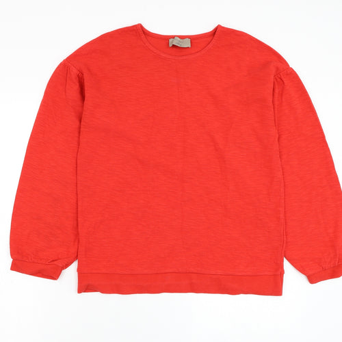 Paul Costelloe Womens Red Cotton Pullover Sweatshirt Size M Pullover