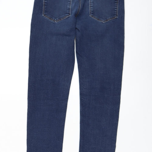 NEXT Boys Blue Cotton Skinny Jeans Size 12 Years Regular Zip
