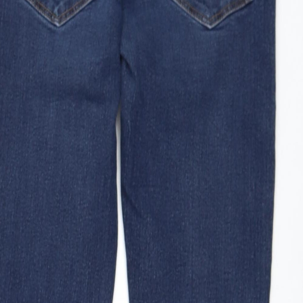 NEXT Boys Blue Cotton Skinny Jeans Size 12 Years Regular Zip