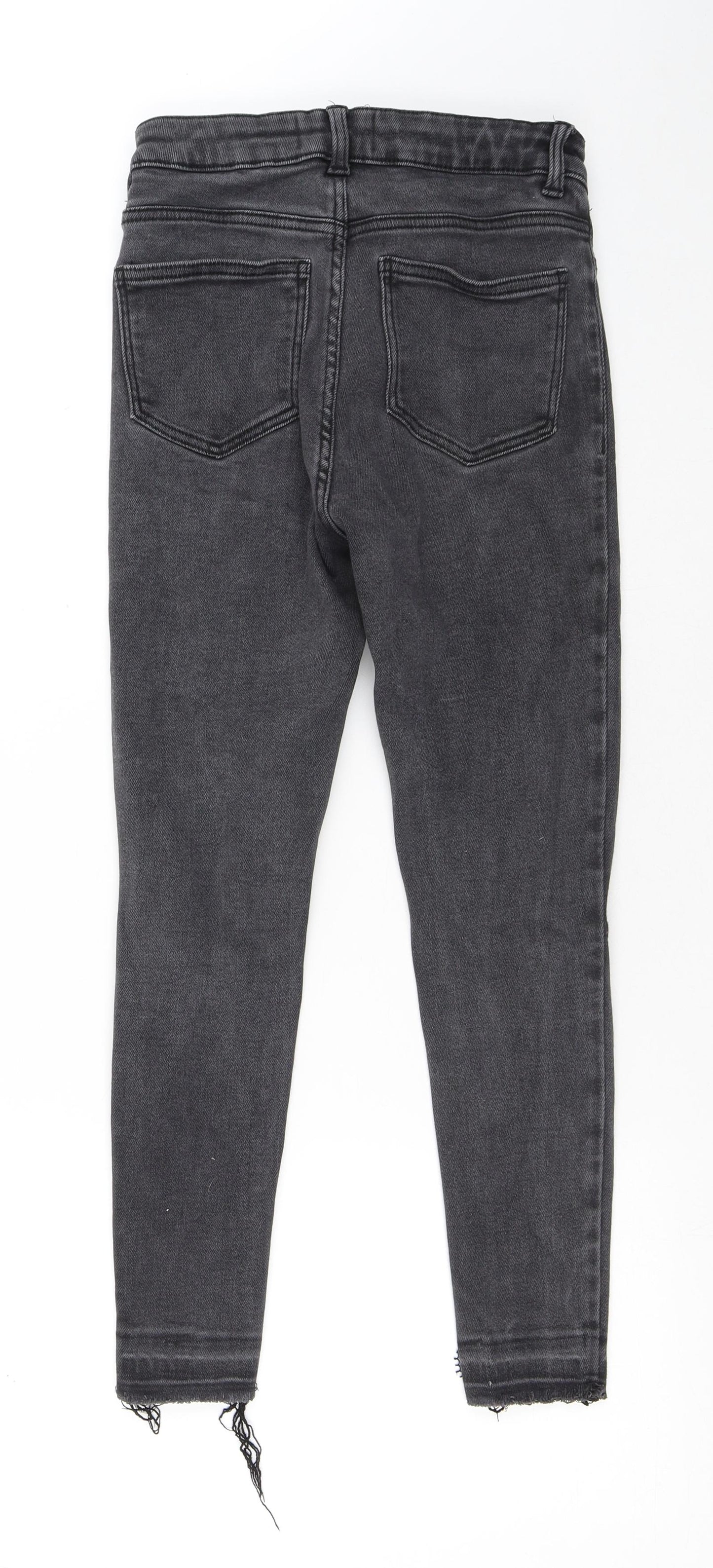 New Look Womens Black Cotton Skinny Jeans Size 10 L24 in Regular Button