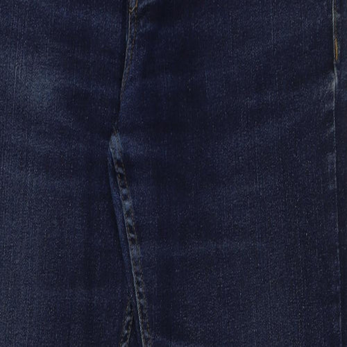 Denim Co Mens Blue Cotton Straight Jeans Size 34 in L32 in Regular Button