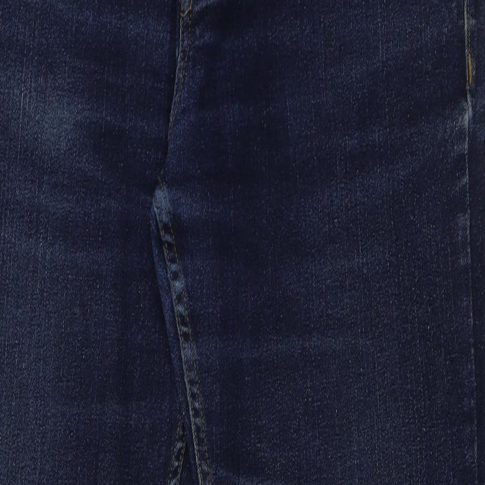 Denim Co Mens Blue Cotton Straight Jeans Size 34 in L32 in Regular Button