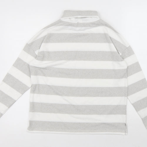TU Womens Multicoloured Roll Neck Striped Polyester Pullover Jumper Size 10