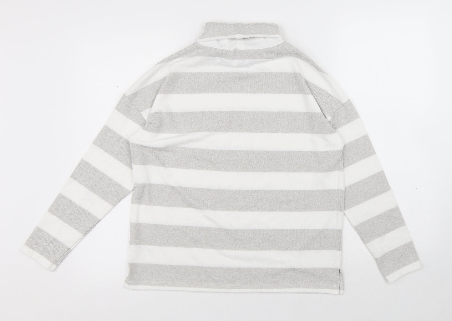 TU Womens Multicoloured Roll Neck Striped Polyester Pullover Jumper Size 10