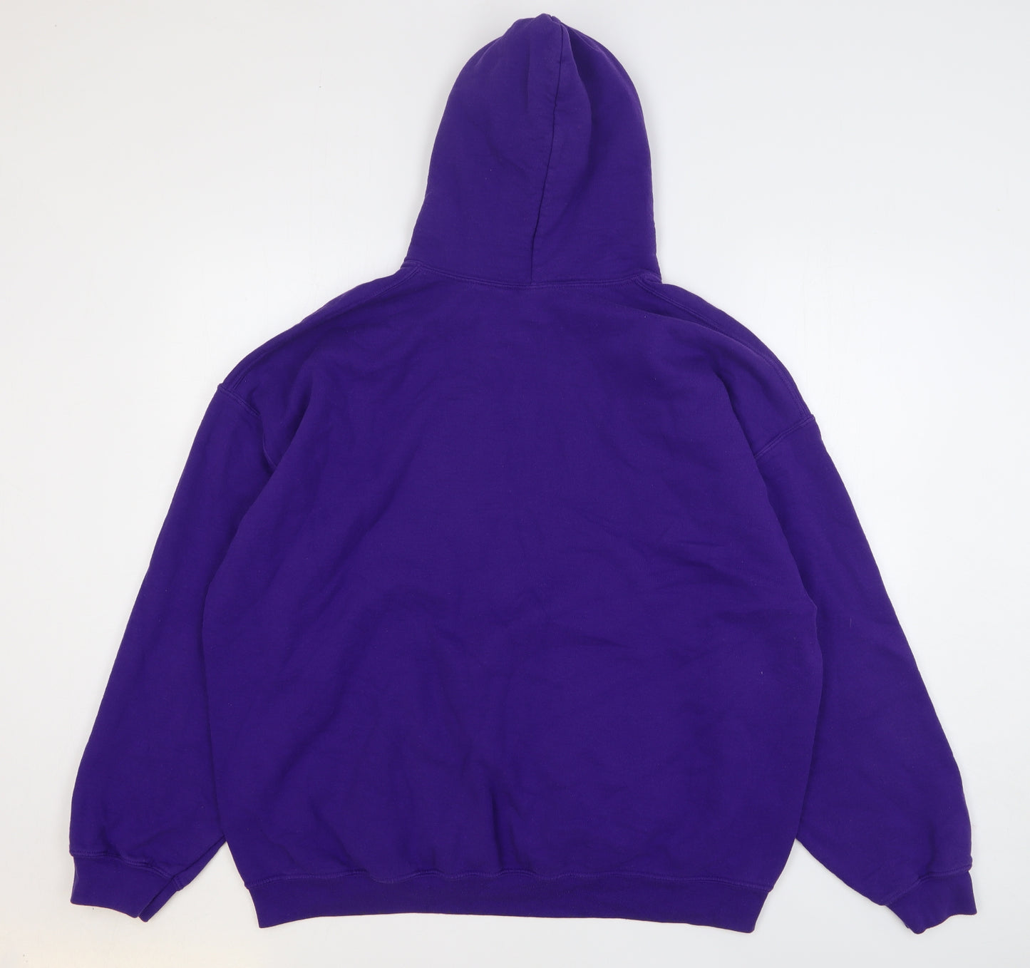 Gildan Womens Purple Cotton Pullover Hoodie Size 2XL Pullover