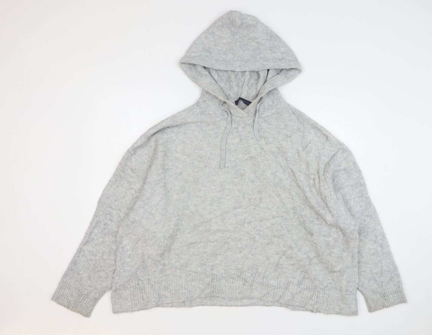 Marks and Spencer Womens Grey Acrylic Pullover Hoodie Size XL Pullover