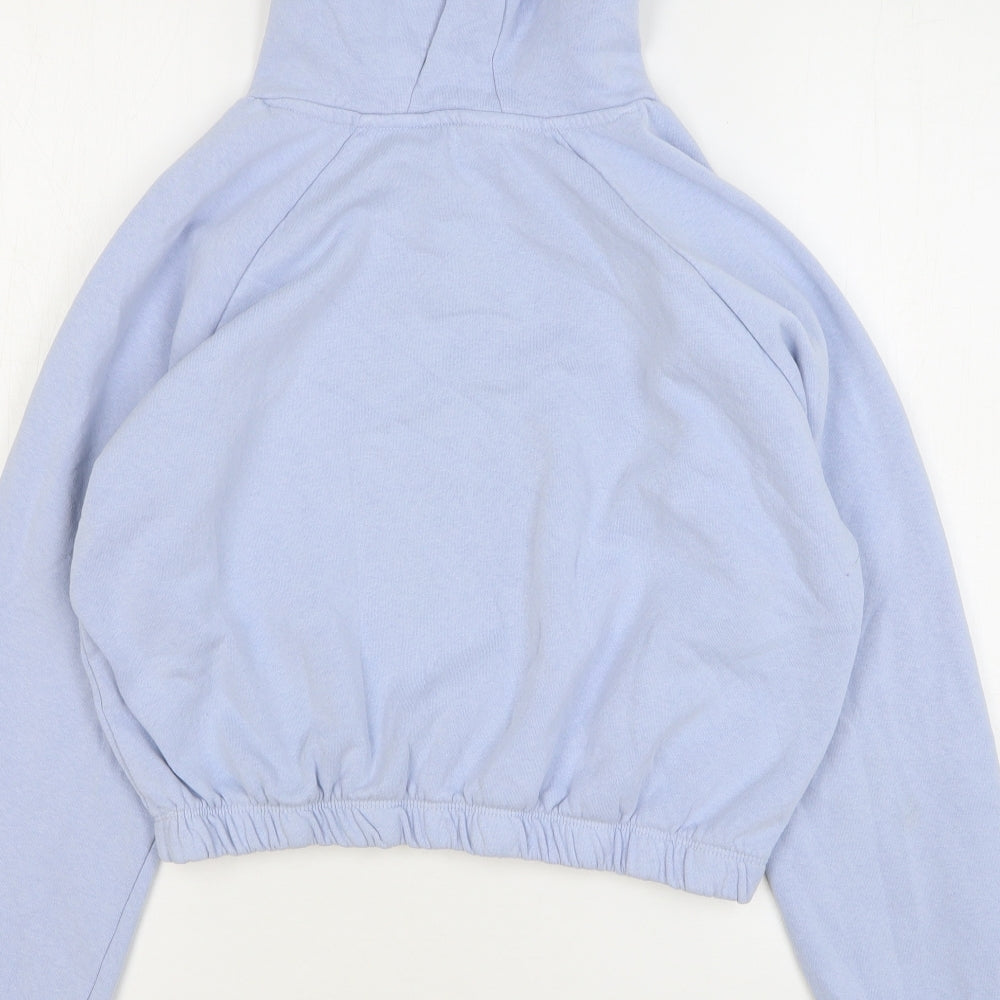 Primark Girls Blue Cotton Pullover Hoodie Size 13-14 Years Pullover - Cropped