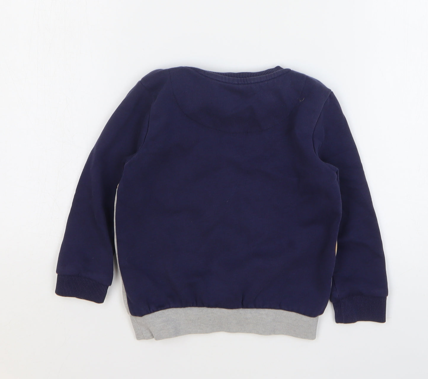 F&F Boys Multicoloured Colourblock Cotton Pullover Sweatshirt Size 3-4 Years Pullover - Cool Dude