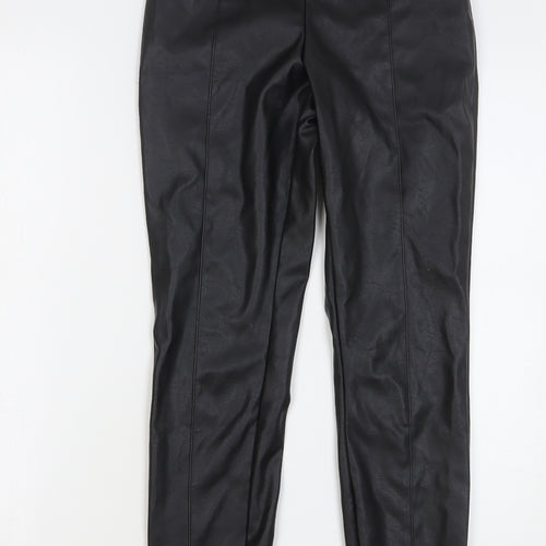 ASOS Womens Black Polyester Skinny Jeans Size 6 L29 in Regular Zip - Faux Leather