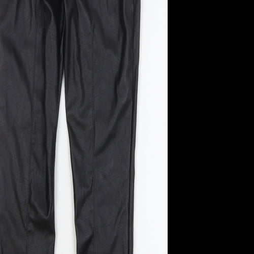 ASOS Womens Black Polyester Skinny Jeans Size 6 L29 in Regular Zip - Faux Leather