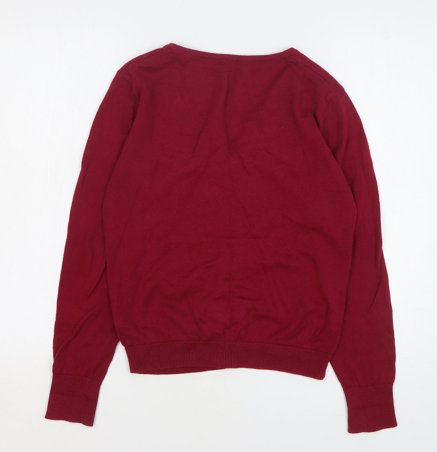 Primark Womens Purple V-Neck Cotton Cardigan Jumper Size 10