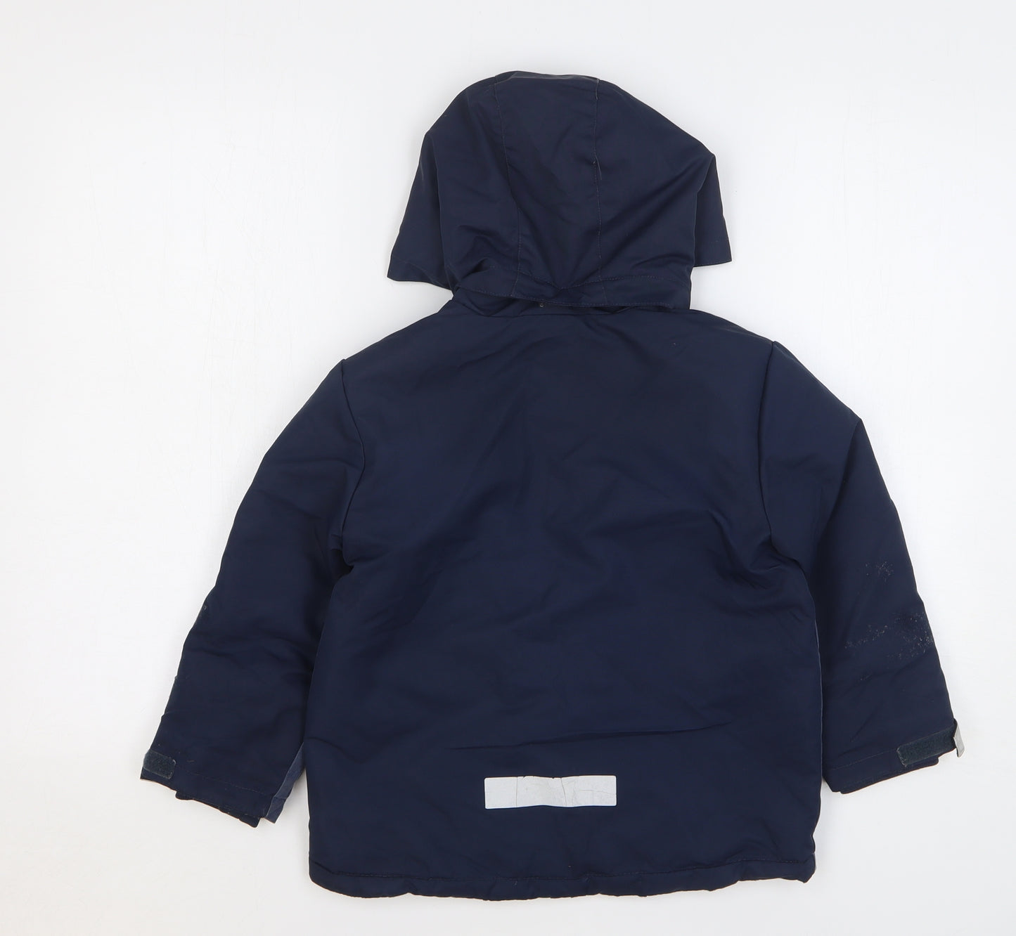 H&M Boys Blue Rain Coat Coat Size 4-5 Years Zip