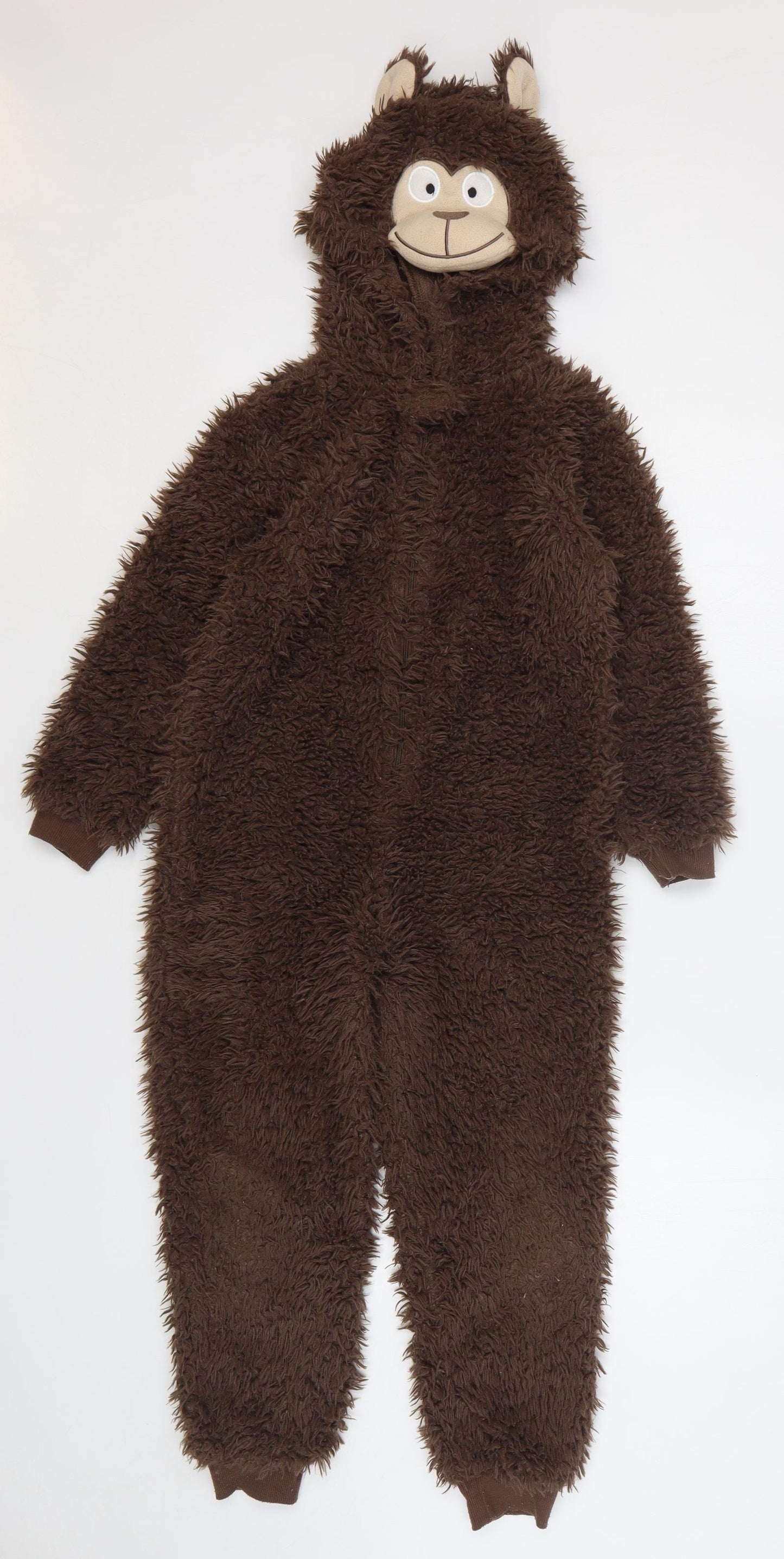 Rebel Boys Brown Solid Polyester One Piece Size 7-8 Years Zip - Monkey