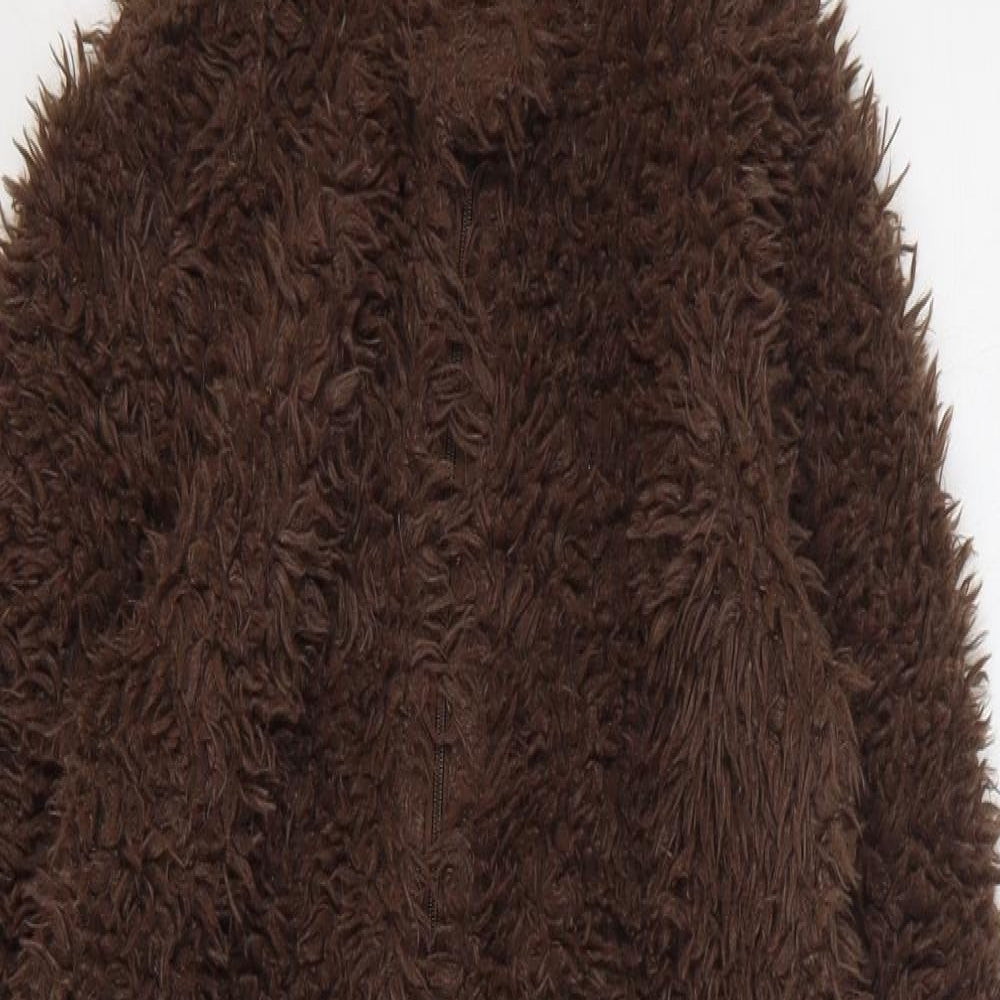 Rebel Boys Brown Solid Polyester One Piece Size 7-8 Years Zip - Monkey