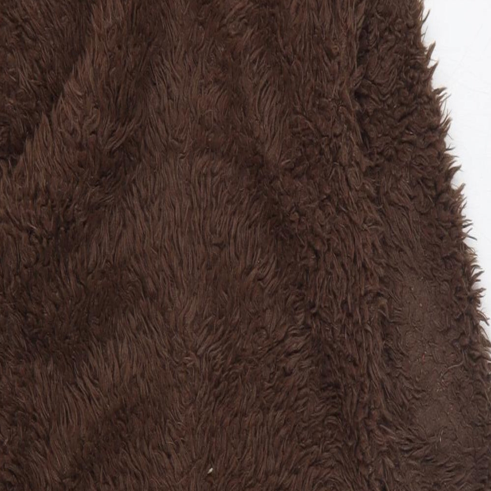 Rebel Boys Brown Solid Polyester One Piece Size 7-8 Years Zip - Monkey