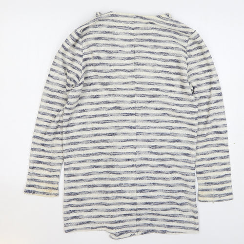 George Womens Beige V-Neck Striped Cotton Cardigan Jumper Size 12