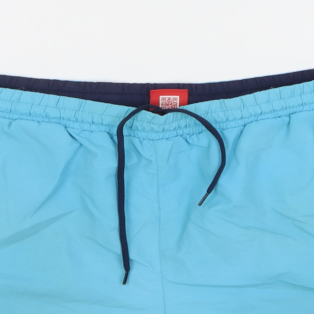 Slazenger Mens Blue Polyester Bermuda Shorts Size M L7 in Regular Drawstring - Swim Shorts