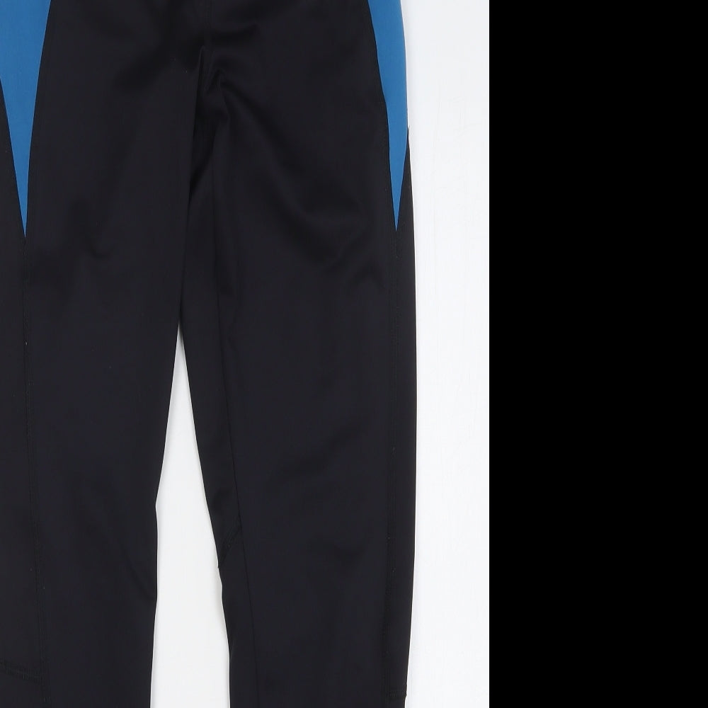 Crivit Womens Black Polyester Compression Leggings Size 14 L29 in Regular