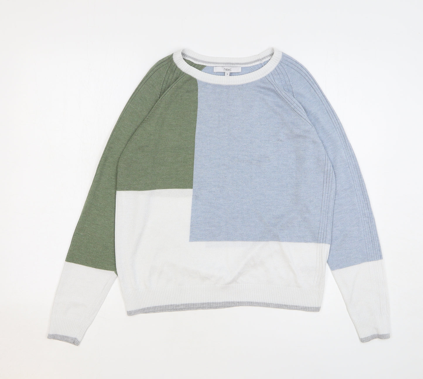 NEXT Womens Multicoloured Boat Neck Polyester Pullover Jumper Size M