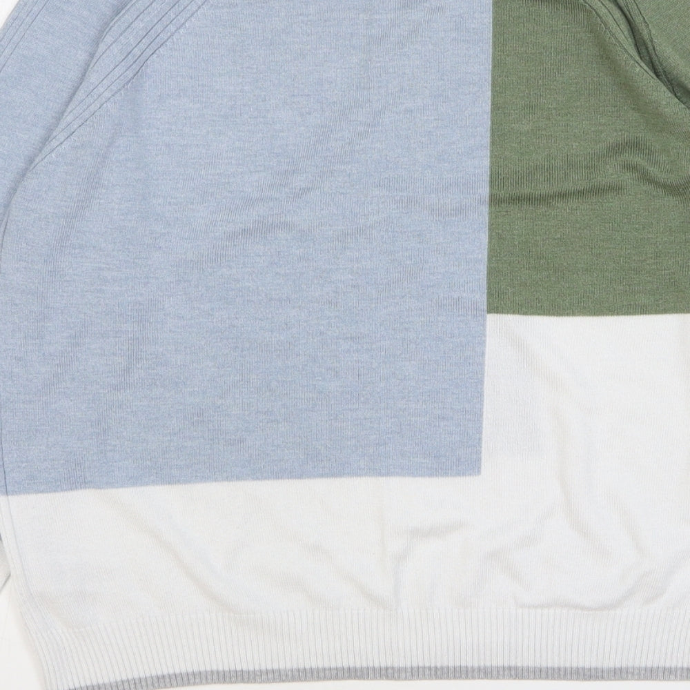 NEXT Womens Multicoloured Boat Neck Polyester Pullover Jumper Size M