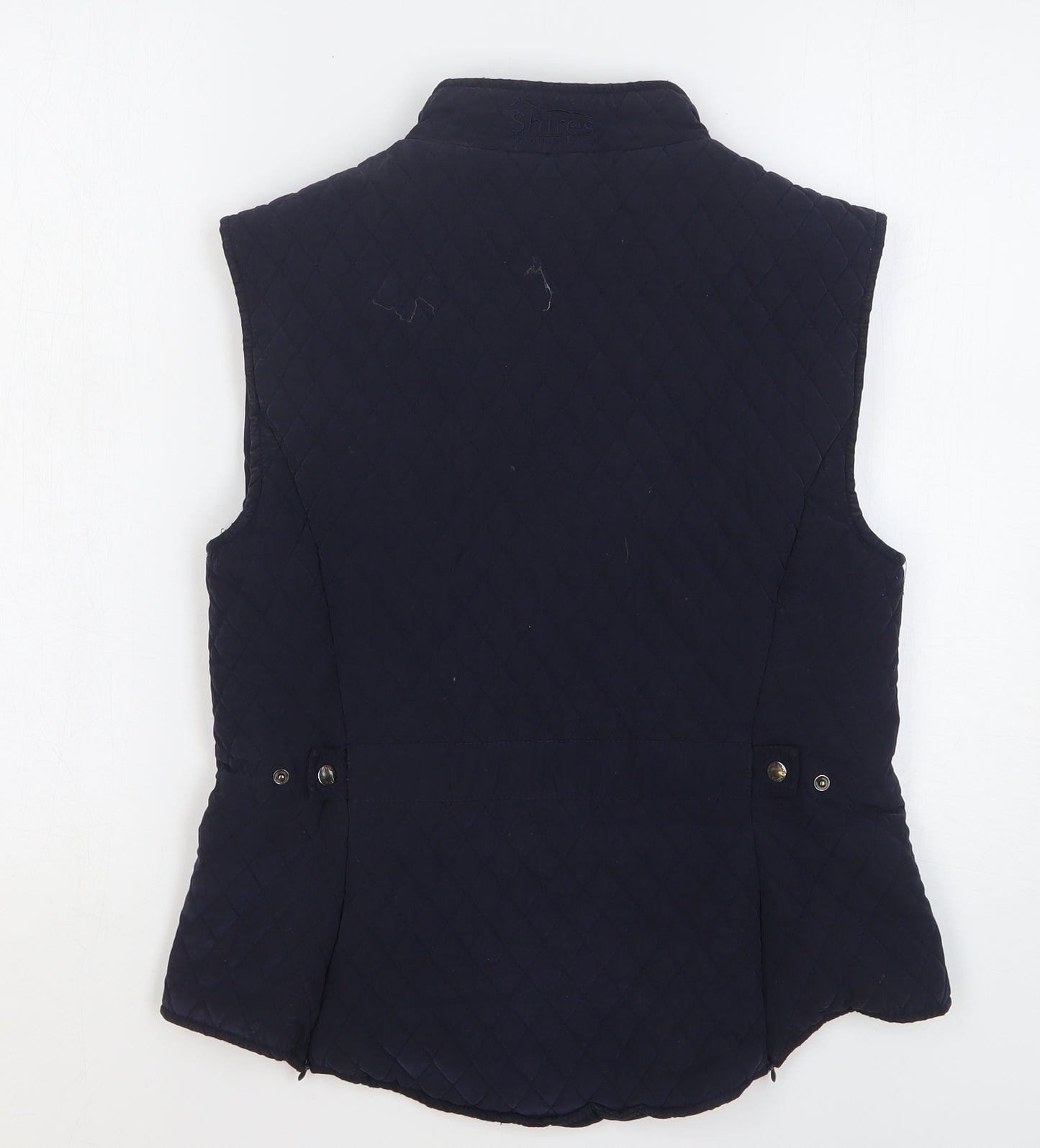 Shires Womens Blue Gilet Jacket Size M Zip