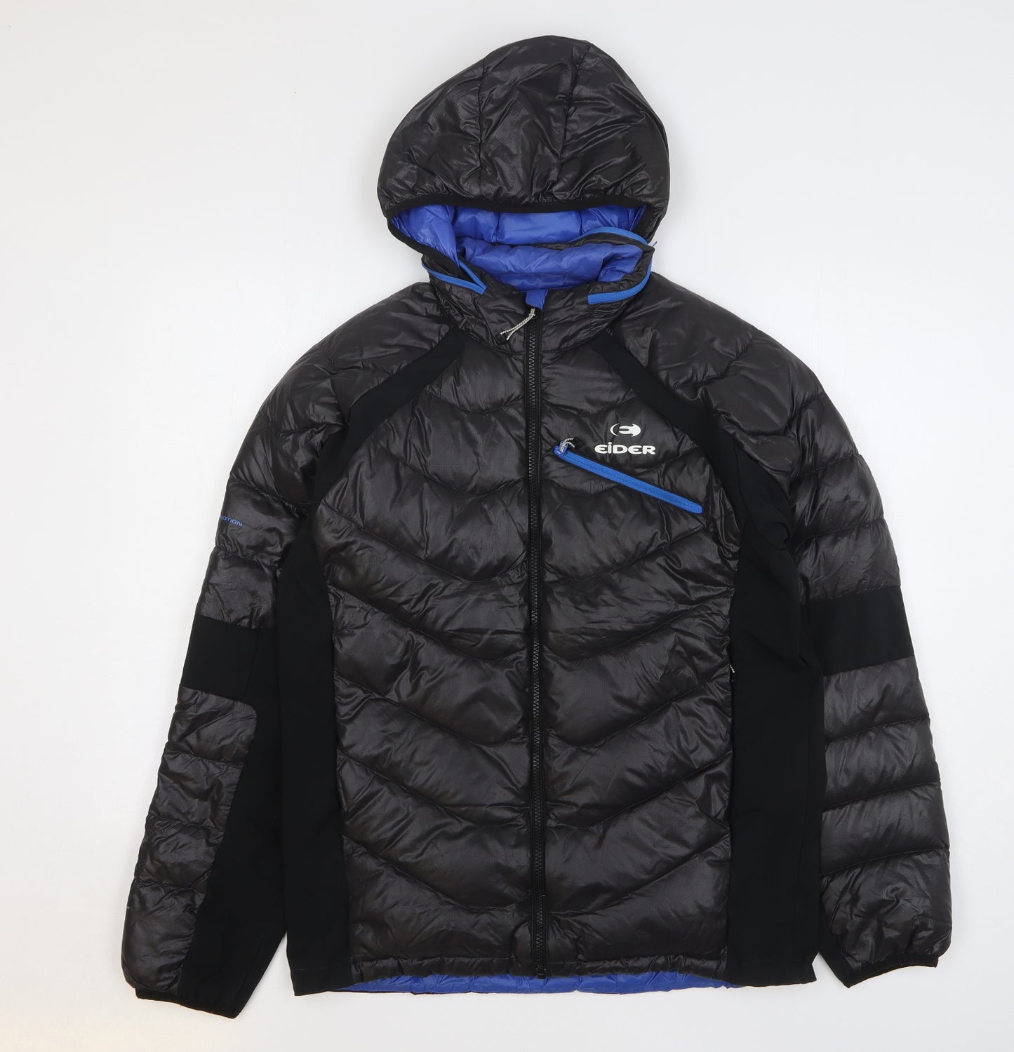 Eider Mens Black Puffer Jacket Jacket Size M Zip