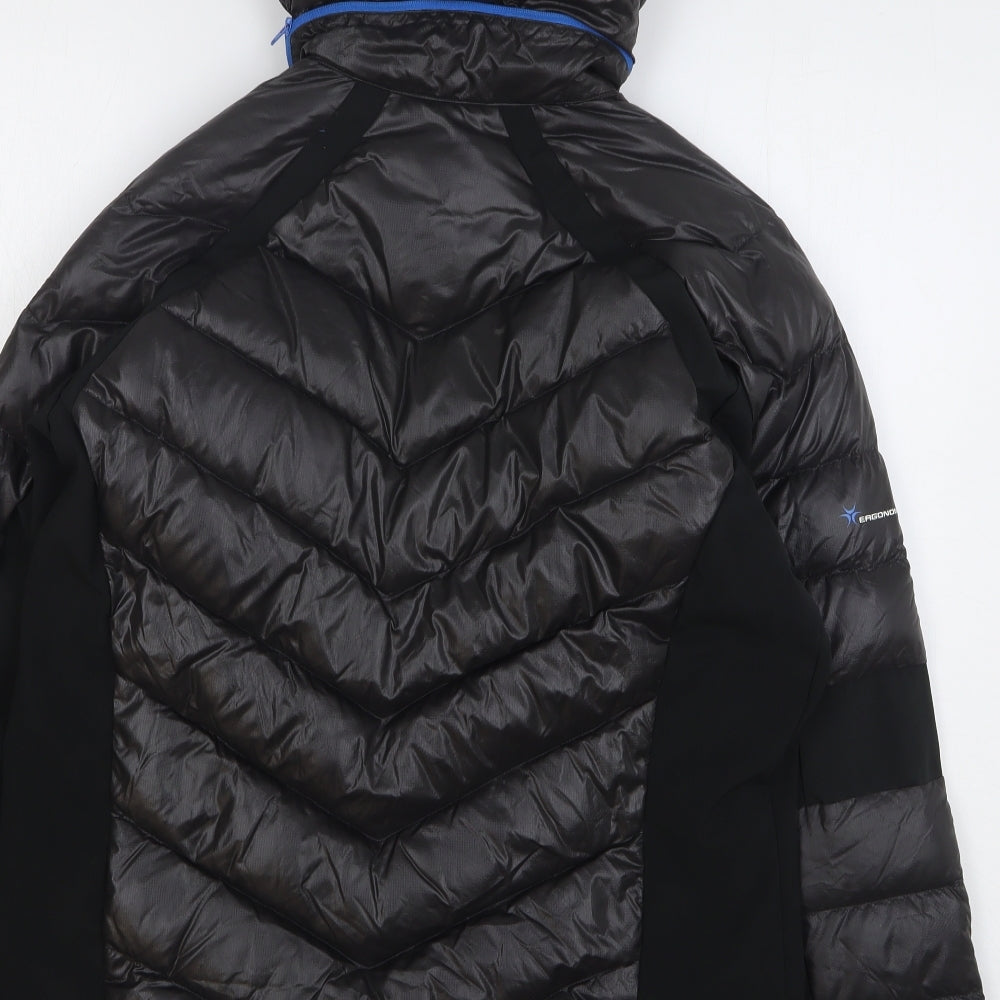 Eider Mens Black Puffer Jacket Jacket Size M Zip