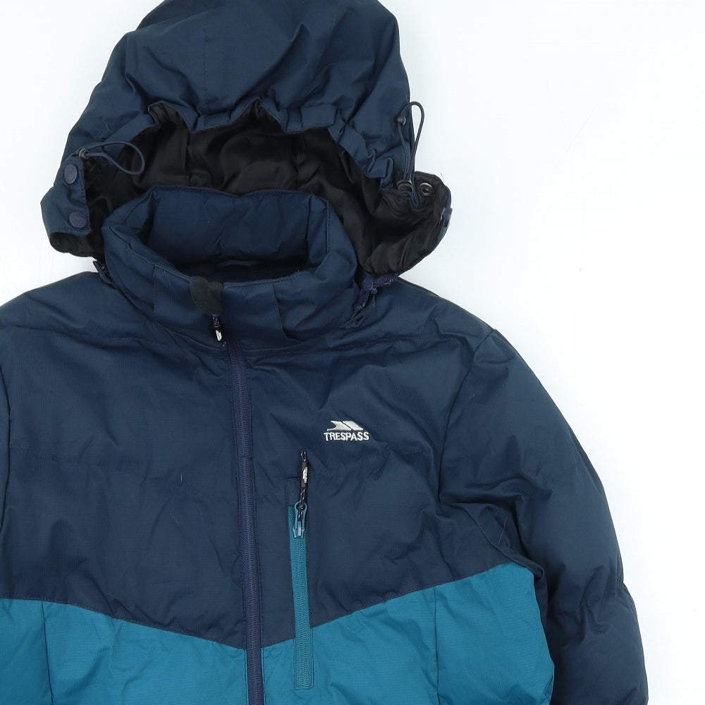 Trespass Mens Green Puffer Jacket Coat Size S Zip