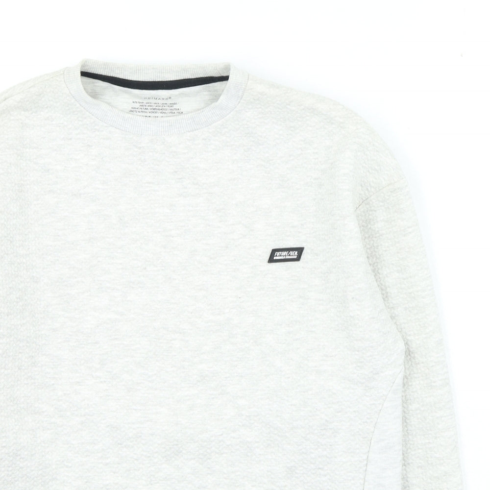 Primark Boys Grey Cotton Pullover Sweatshirt Size 14-15 Years Pullover