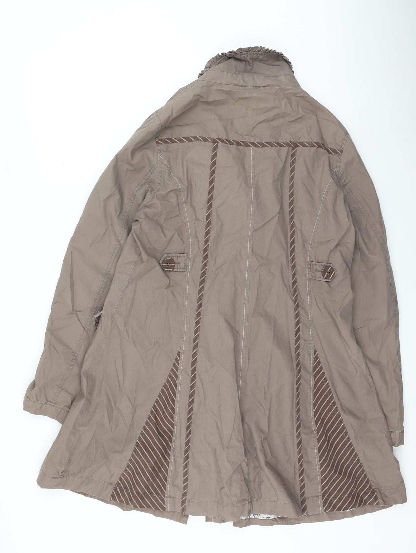 Joe Browns Womens Brown Parka Coat Size 16 Zip
