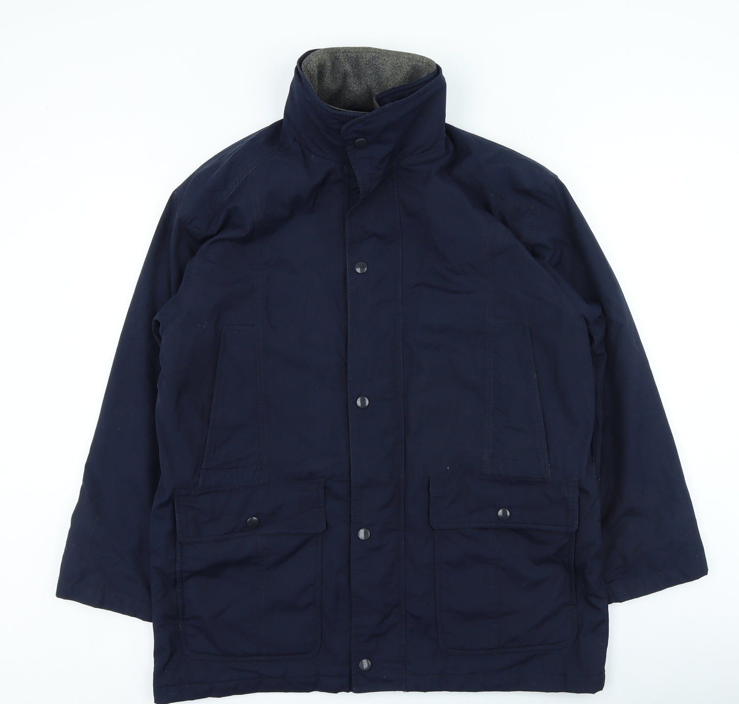 ANTARTEX Mens Blue Rain Coat Coat Size M Zip