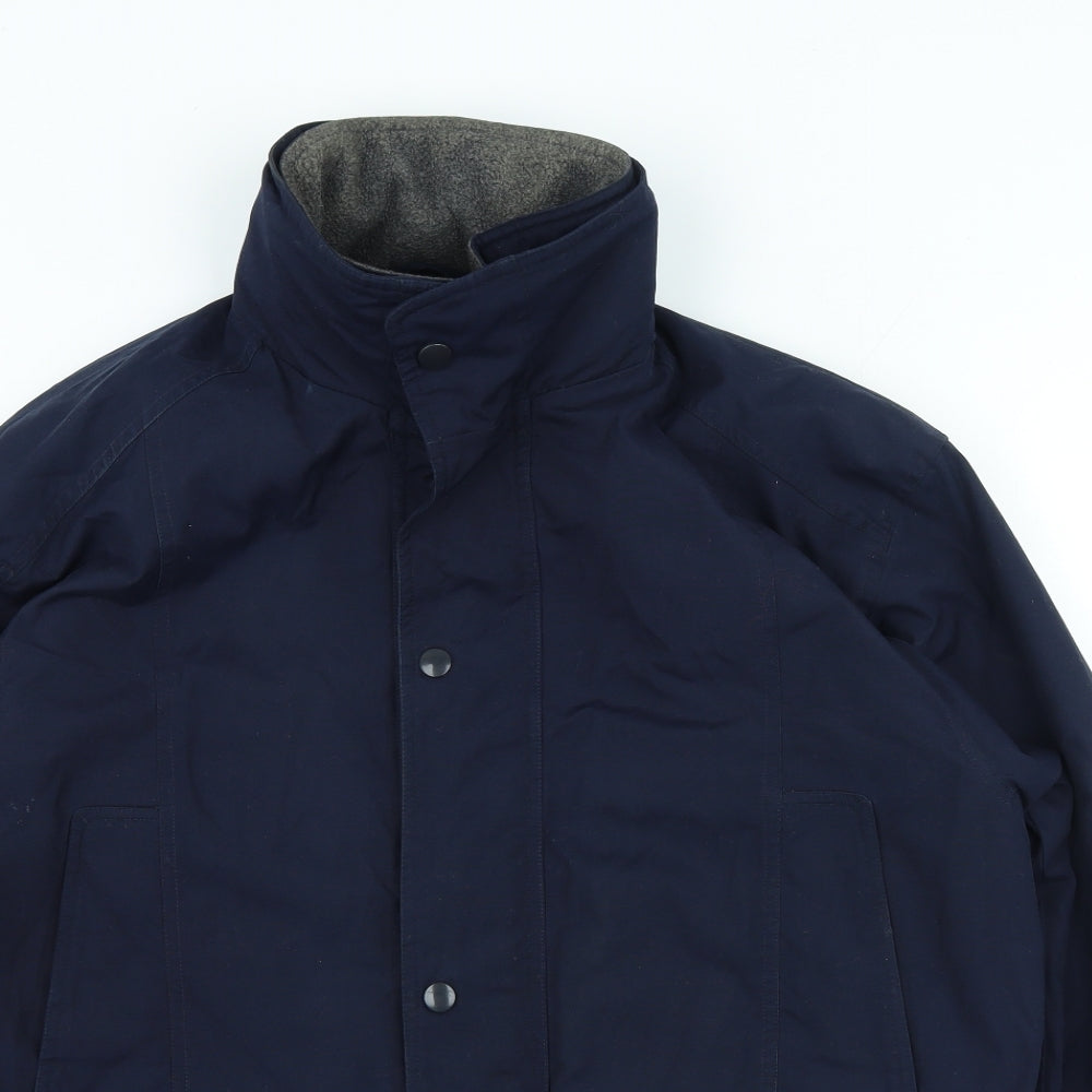 ANTARTEX Mens Blue Rain Coat Coat Size M Zip