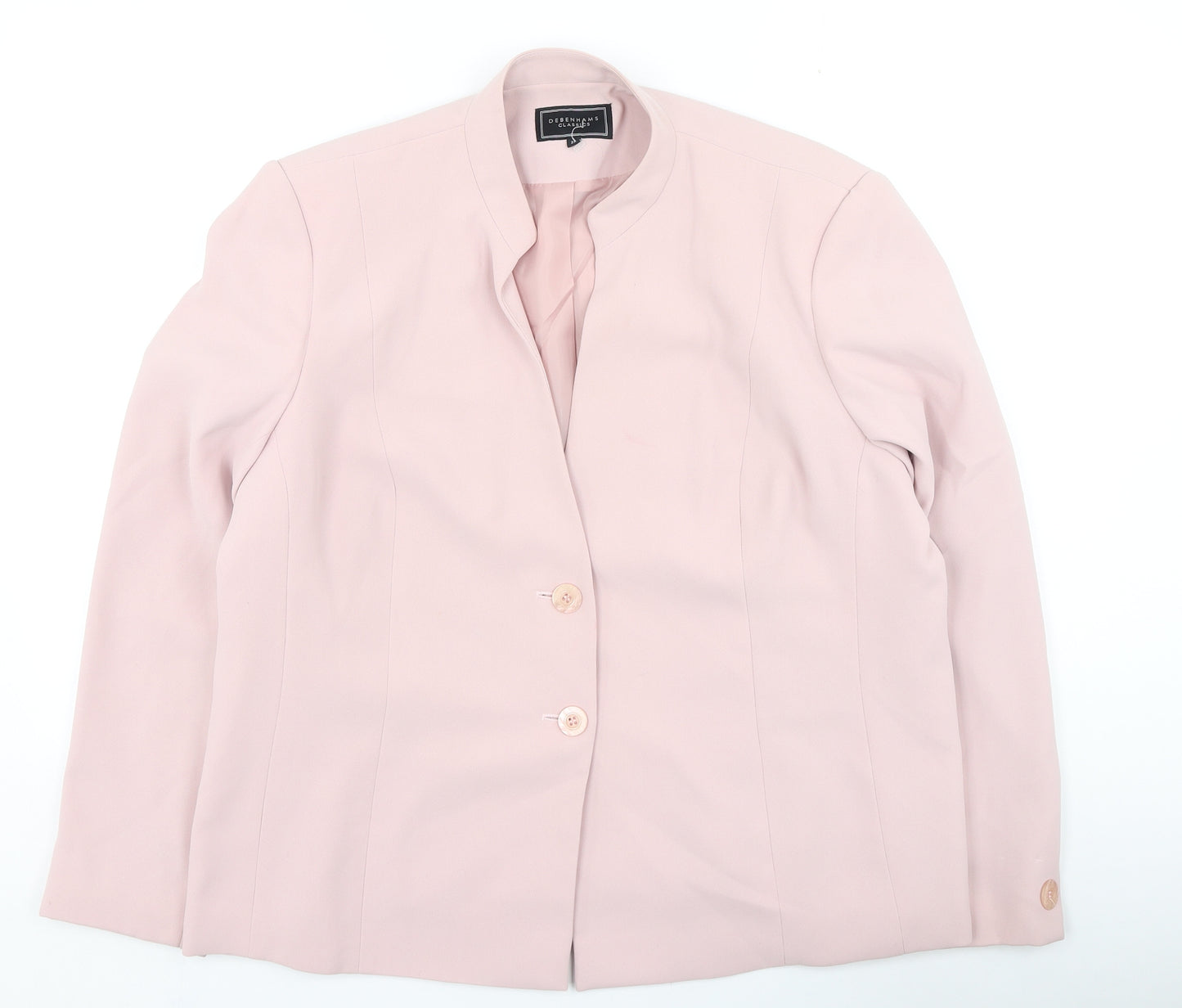 Debenhams Womens Pink Jacket Size 20 Button